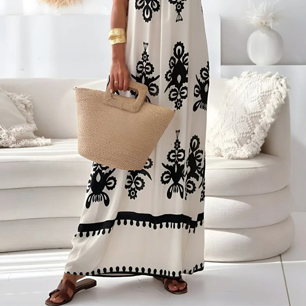 Printed Spaghetti Strap Sleeveless Maxi Dress - Picture 2 of 5